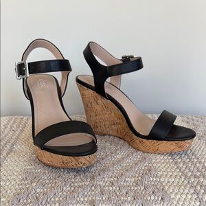 Charles by Charles David - Black Wedge Sandals
